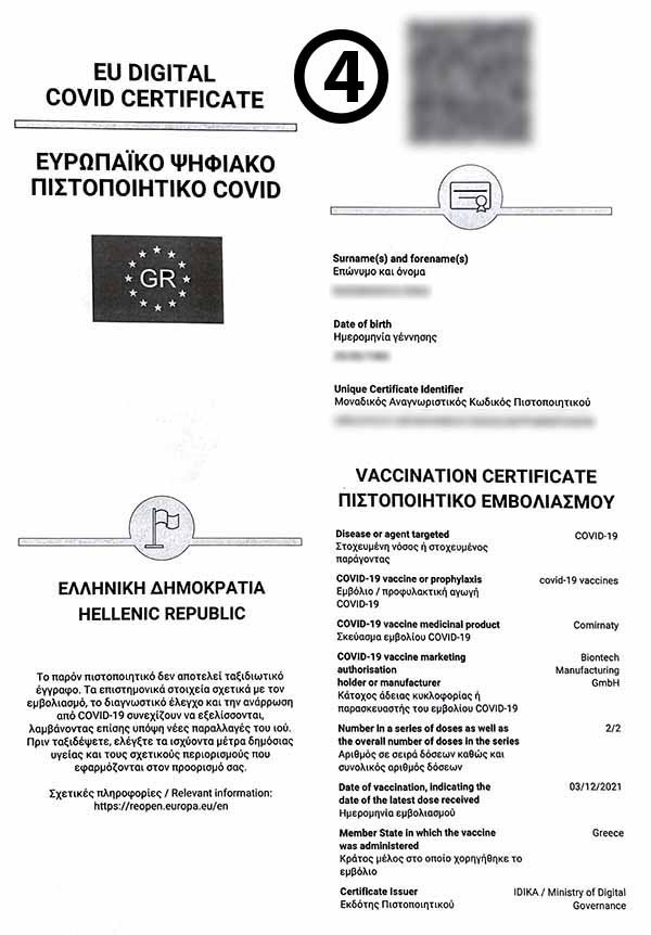EU DIGITAL COVID CERTIFICATE
